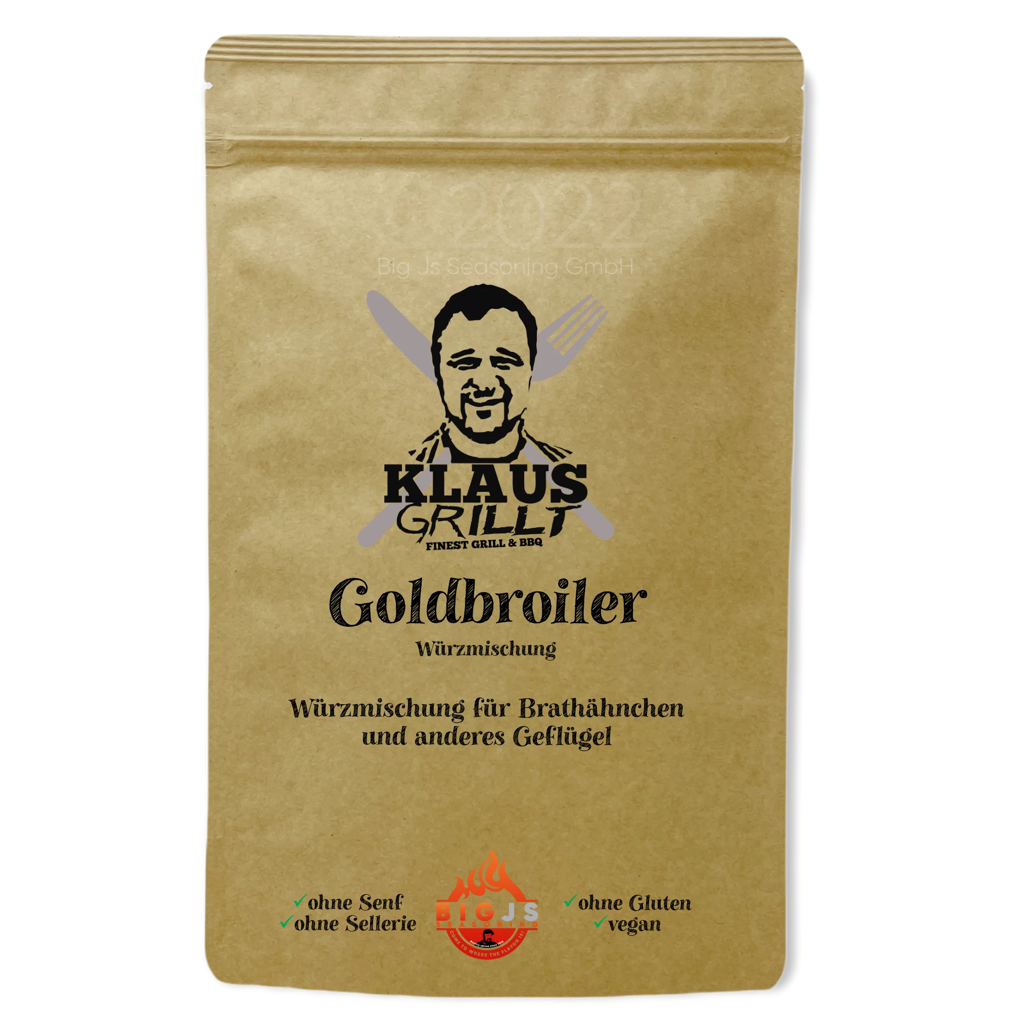 Klaus grillt, Goldbroiler, 750g Standbeutel
