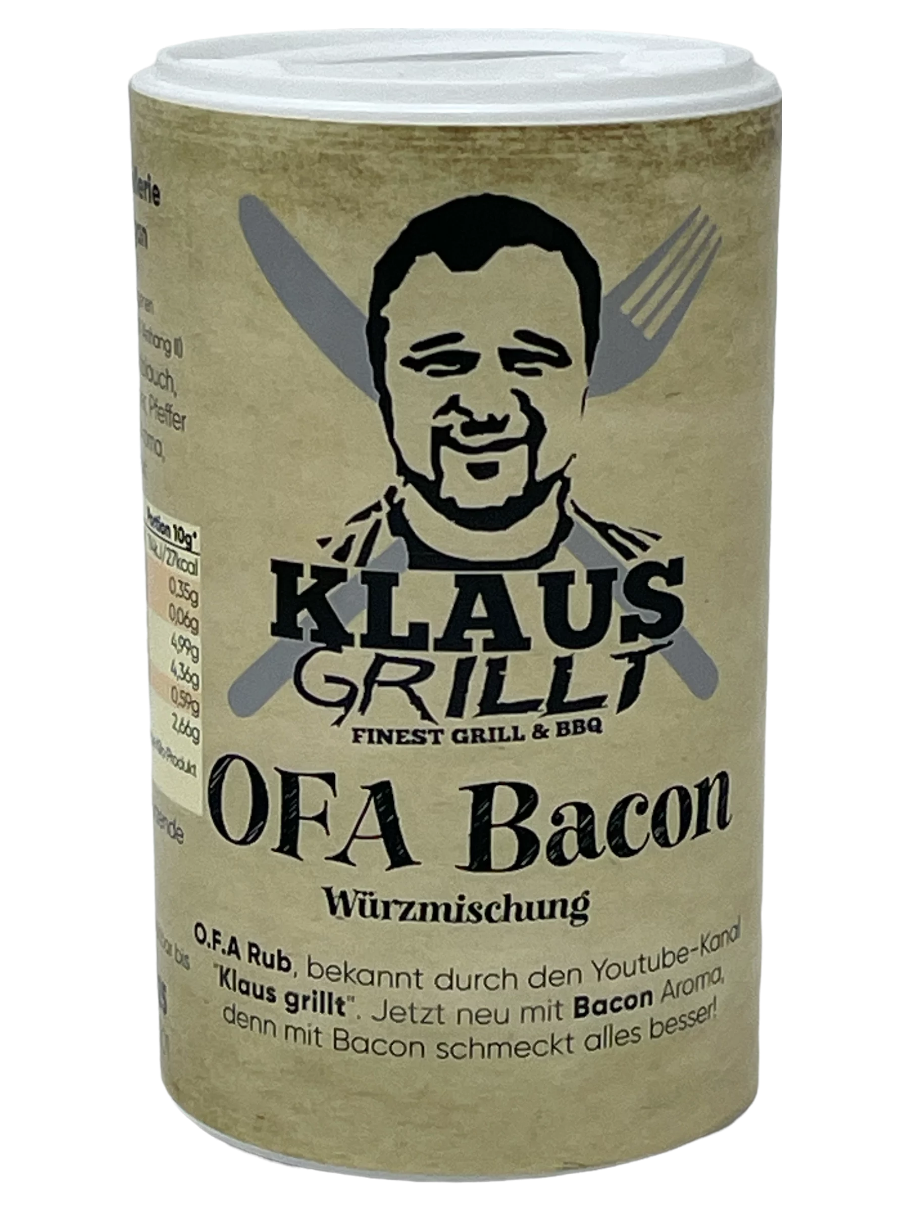 Klaus grillt, OFA Bacon, 100g Streuer