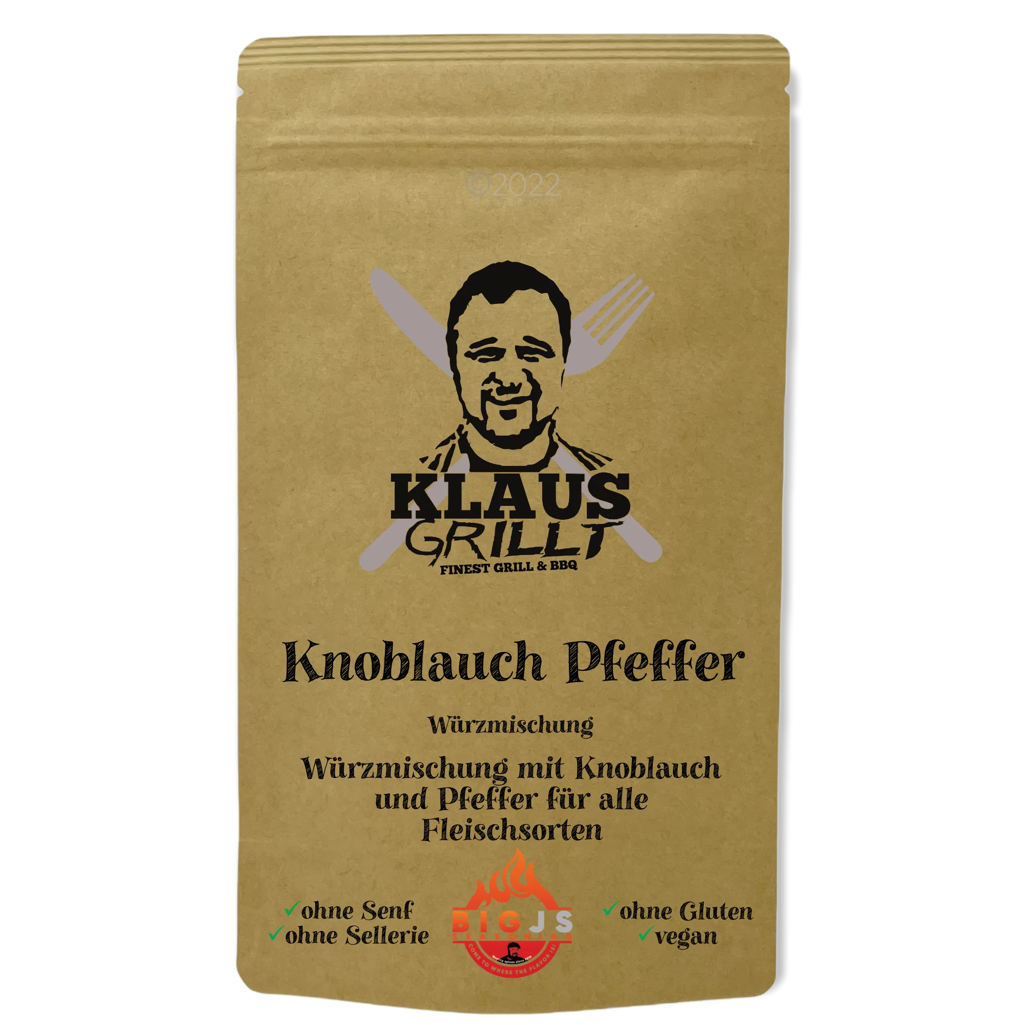 Klaus grillt, Knoblauch Pfeffer, 180g Standbeutel