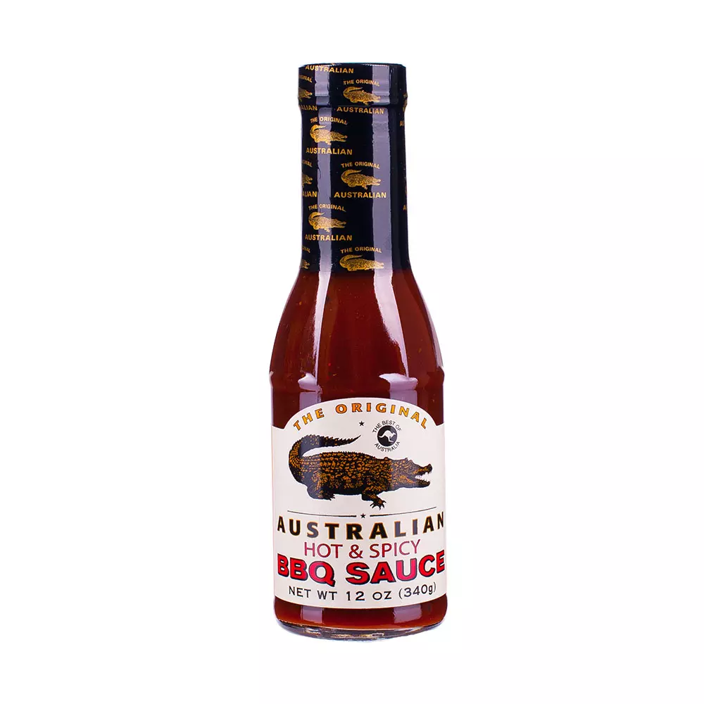 Australian, Hot & Spicy BBQ Sauce, 355ml Flasche