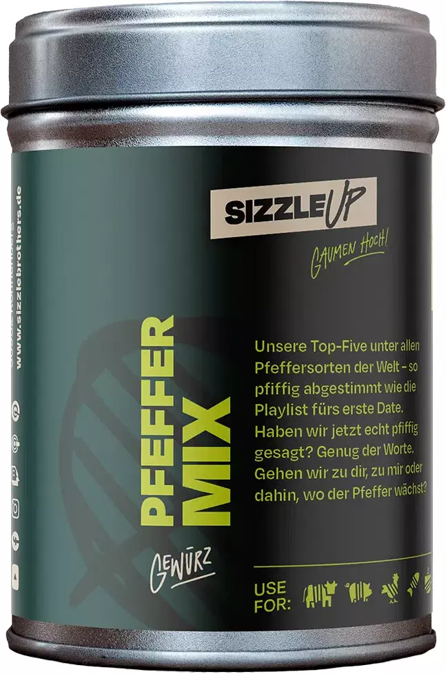 Sizzle Brothers, Pfeffer Mix, 115g Dose