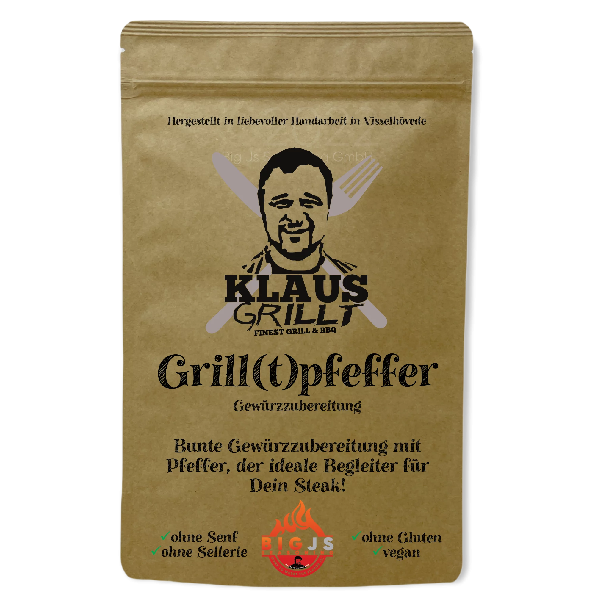 Klaus grillt, Grill(t)pfeffer, 450g Standbeutel